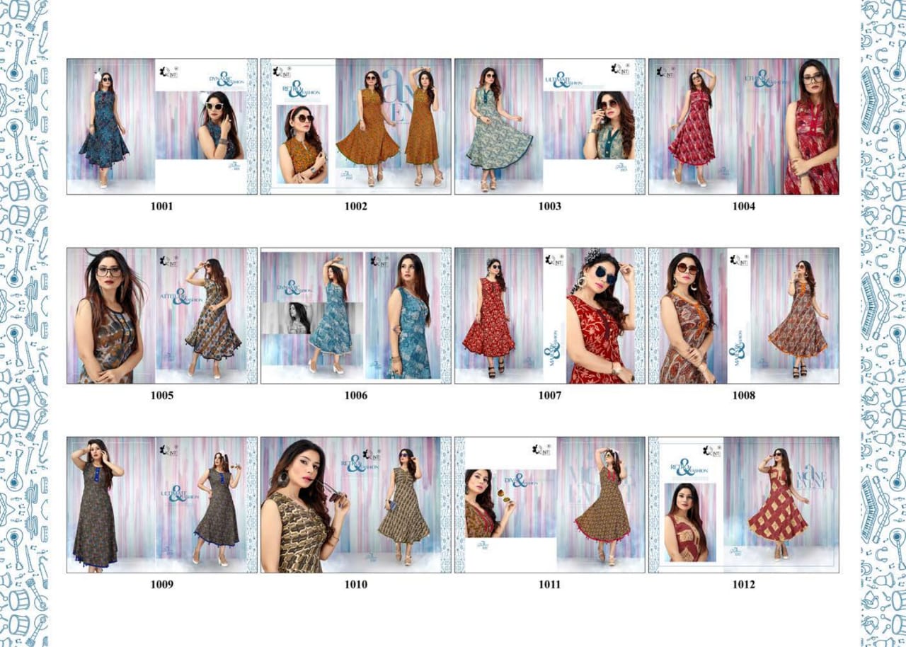 Kinti-Flowers Fancy Designer Regular Wear Heavy Rayon Printed Kurti collection